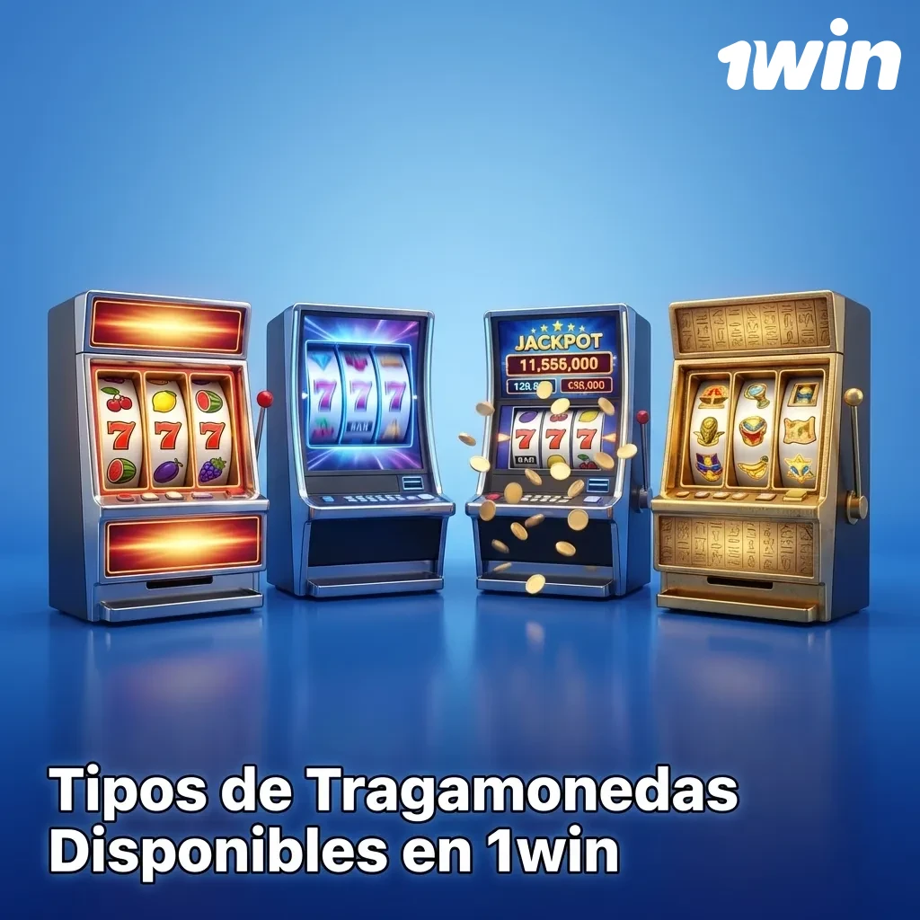Variedad de tipos de tragamonedas en 1win incluyendo clásicos, Megaways, jackpots progresivos y slots con bonos — 1win en Costa Rica